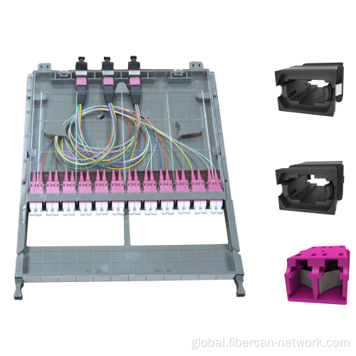 8 Fiber MPO to LC Fiber Optic Cassette 8 Fiber MTP/MPO to LC Fiber Optic Cassette Manufactory